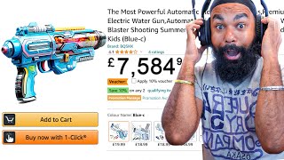 BUYING THE MOST EXPENSIVE WATER BLASTER GUN TOYS [upl. by Nunci863]