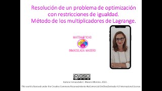 Optimización restricciones de igualdad [upl. by Idnaj122]