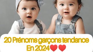 20 prénoms bébés garçons tendance en 2024 [upl. by Crisey]