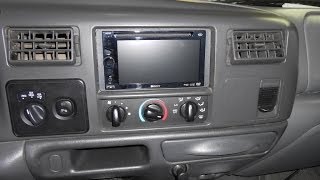 How to install a double din DVD stereo in a 9903 Ford Super Duty Pickup or Excursion [upl. by Doxia]