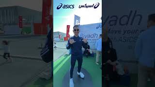 at riyadh marathon event here at ASICS booth 360 camera loop movement riyadhmarathon run running [upl. by Eileme]