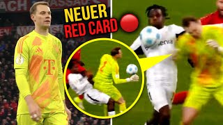 Manuel Neuer RED Card vs Bayer Leverkusen 😳 [upl. by Eboj]