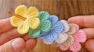 VERY EASY Crochet Flower Making for Beginners [upl. by Joerg]