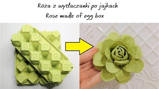 Rękodzieło DIY z Opakowań po Jajkach  Róża z Wytłaczanki po Jajkach [upl. by Rakabuba437]