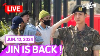 FULL VERENG SUB 💜BTS💜 Jin discharged from army [upl. by Alakcim]