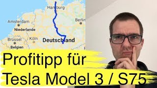 Profitipp für Tesla Model 3 und S75 1020 km Tagestour zum 35 Std Geschäftstermin quer durch Dtl [upl. by Caprice725]