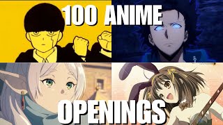 My top 100 Anime Openings of all Time WINTER 2024 UPDATED [upl. by Kcireddor]