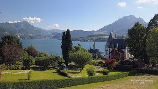 4K Meggenhorn Vierwaldstättersee Luzern SWITZERLAND アルプス山脈 [upl. by Nilyam]