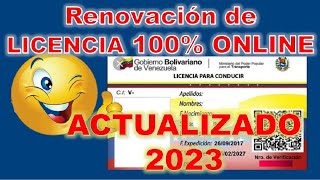 como 💥RENOVAR LICENCIA de CONDUCIR 💥  👉 👉Por Internet 100 Onine Procedimiento ACTUALIZADO  2023 [upl. by Reyam]