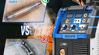 AZZUNO 200A MIG Welder110V220V Dual Voltage Multiprocess welderGas Gasless MIG [upl. by Lud]