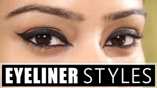 4 Different Eyeliner Tutorial  Eyeliner Styles  DIY Eyeliner Tutorial  Makeup Tutorial [upl. by Raual]