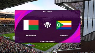 Madagascar vs Comoros 09092024 Africa Cup of Nations PES 2021 [upl. by Aubrette]