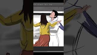 How To Draw Romantic Boy And Girl  The Artist Arena digitalart art youtubeshorts shorts [upl. by Alioz]