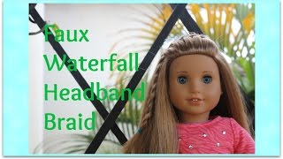 Faux Waterfall Headband Braid Hair Tutorial  An AGSM International Production [upl. by Steep]