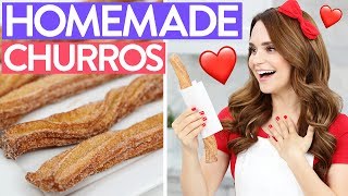 HOW TO MAKE HOMEMADE CHURROS [upl. by Sokim680]