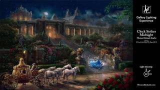 Clock Strikes Midnight by Thomas Kinkade Studios  Gallery Lighting Experience [upl. by Farleigh]