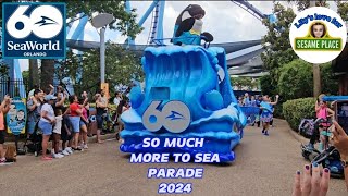 Seaworld  60th Anniversary  So Much More To Sea Parade 2024  5262024 [upl. by Nalyad]