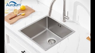 Auralum Kitchen Sink 44x44x20CM Stainless steel 1 bowl sinkJJW0603 [upl. by Chellman]