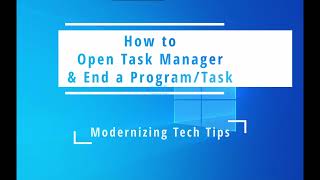 How to Open Task Manager and End Program Task [upl. by Konyn]