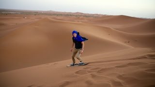 Sandboarding in the SAHARA DESERT [upl. by Annwahs]