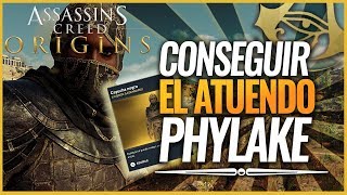 Assassin’s Creed Origins  Como conseguir el ATUENDO de PHYLAKE CAPUCHA NEGRA Derrotarlos a todos [upl. by Epperson227]