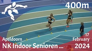 NK Indoor Senioren 2024 17022024 400m Cathelijn [upl. by Baerl295]