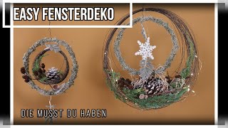 ADVENTSDEKO fürs FENSTER  DIY  DEKOIDEE [upl. by Lledyl]