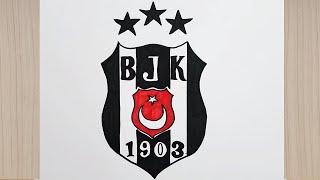 BJK BEŞİKTAŞ LOGO ÇİZİMİ [upl. by Haonam]