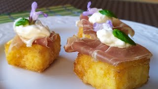 Ricetta polenta fritta croccante  Fried polenta recipe [upl. by Netsoj]