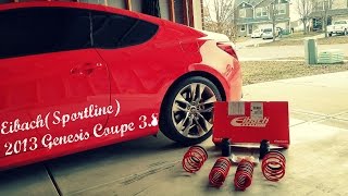 Eibach Sportline lowering springs2013 Genesis Coupe 38Unboxing [upl. by Aronek]