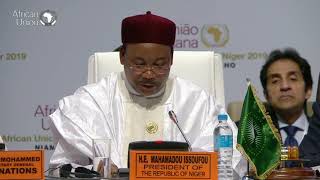 Statement by HE Issoufou Mahamadou at the 12th ExtraOrdinary Summit on AfCFTA French [upl. by Killen580]