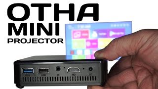 OTHA Portable 200 ANSI Mini Projector With Android Review [upl. by Cristionna]