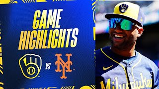 Brewers vs Mets Game Highlights 32924  MLB Highlights [upl. by Lenahtan]