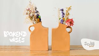 How To Make Your Own Bookend Vases  By Sculpd Home [upl. by Neitsabes446]