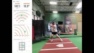 Evan Hanish  2025  1045 Exit Velo  Trackman BP 102024 [upl. by Pacificia]