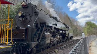 RBMN Steam locomotive 2102 Test Run April 8 2022 [upl. by Jennee]