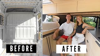 VAN CONVERSION Timelapse  Full Fiat Ducato Van Build  Minimalist interior design [upl. by Enneiviv]