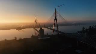 68000 lb floor beam install on Gordie Howe International Bridge Detroit to Windsor [upl. by Costanza]