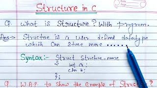 Structure in C programming  What is structure Explain with Example in C  Learn Coding [upl. by Ruelu]