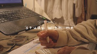 STUDY WITH ME 1hr⋆｡˚☽˚｡ at night real sound [upl. by Korey107]