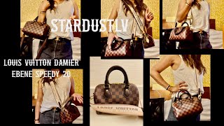 New Unboxing 🎉 Louis Vuitton Speedy 20 Damier Ebene  My Thoughts  What Fits  Mod Shots [upl. by Crawley]