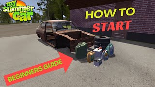 My Summer Car  How to Start Beginners Guide [upl. by Lertram783]