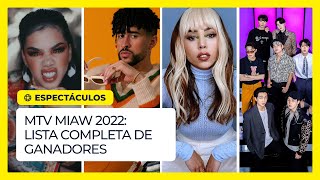 MTV Miaw 2022 Lista completa de ganadores [upl. by Aninep]