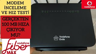 VODAFONE FİBER İNTERNET MODEM VE HIZ TESTİ [upl. by Meade19]