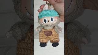 Crochet brimmed cap for labubu doll crochet labubu fyp [upl. by Yojenitsirk]