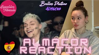 REACTING TO ALMACOR  BRILLOS PLATINO Benidorm Fest 2024 [upl. by Eekorehc]