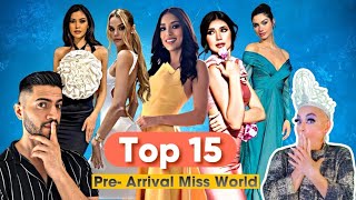 Miss World 2024 Top 15 Pre Arrival Favorites  Análisis Completo [upl. by Berri37]