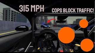 Driving 315 MPH Chase by COPS In Heavy Traffic beamng beamngdrive challenge chase [upl. by Tillford]