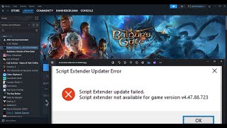 Fix Baldurs Gate 3 Script Extender Update Failed Error On PC Steam Users [upl. by Trimmer]