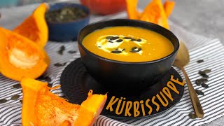 Cremige Kürbissuppe KALORIENARM und super lecker  Suppenrezepte gesund  Hokkaido Kürbis [upl. by Meris]